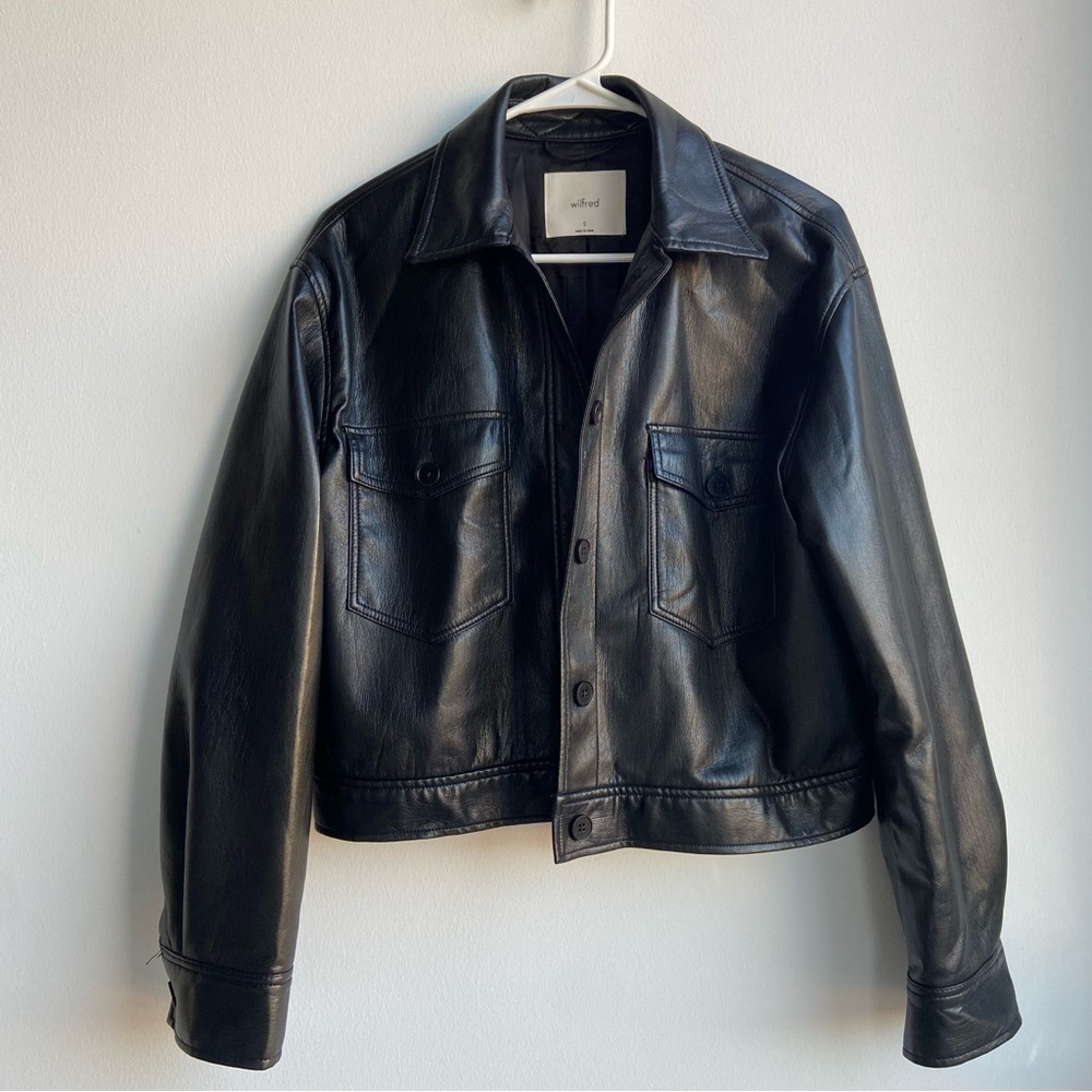 Aritzia Wilfred Leather Black Size Small